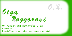 olga mogyorosi business card